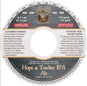 J. WAKEFIELD Hops 4 Teacher IPA